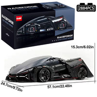 Raceforge Stealth Hypercar Building Blocks (2884 Pcs)