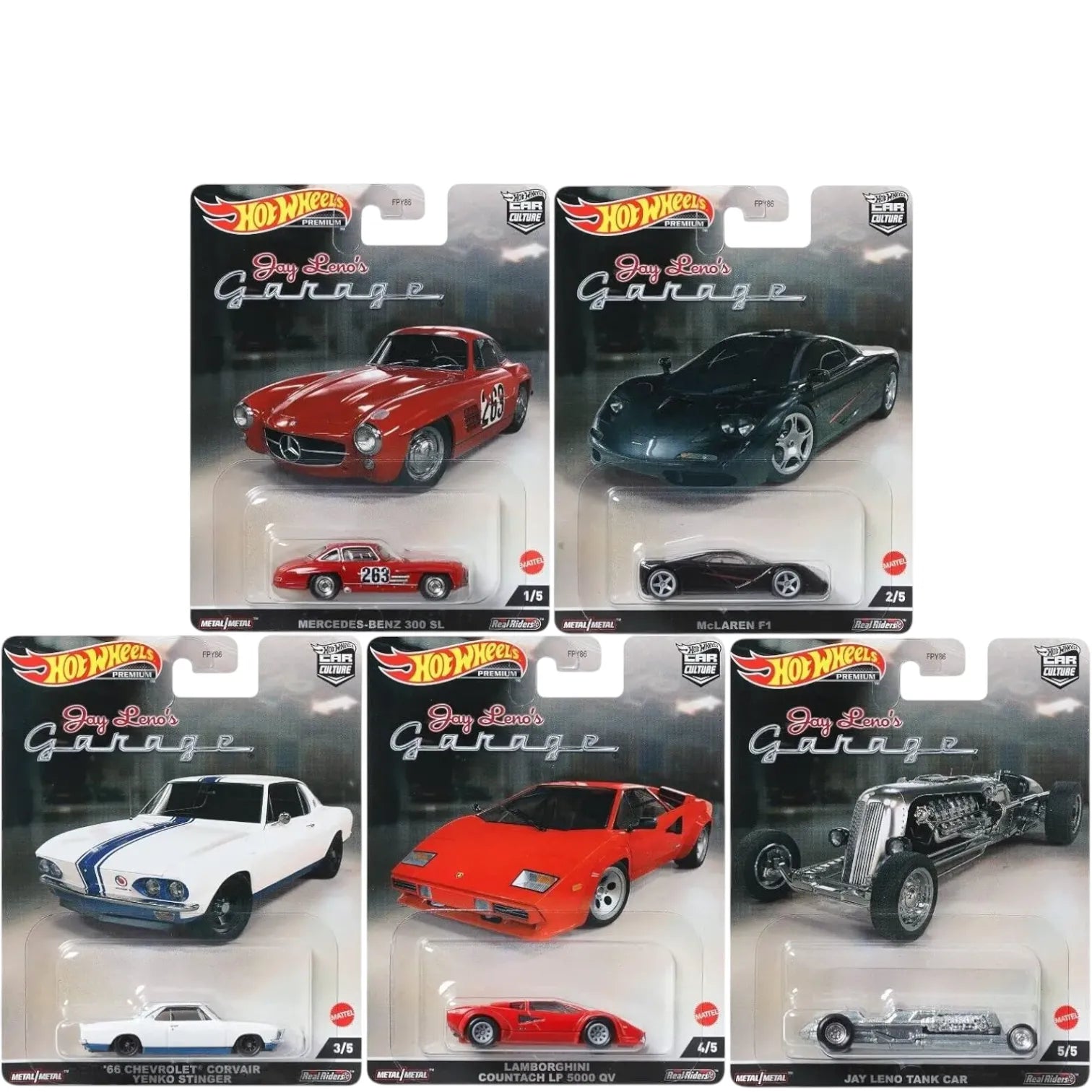 Hot Wheels Jay Leno's Garage Car Collection (Set of 5)
