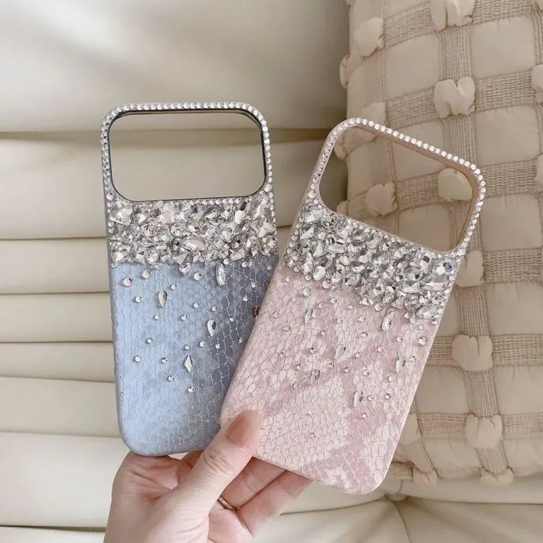 Crystal Snake Skin Glitz Phone Case (For iPhones)