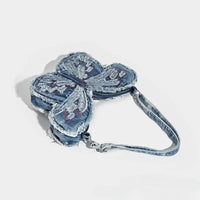 Frayed Butterfly Denim Premium Y2K Backpack