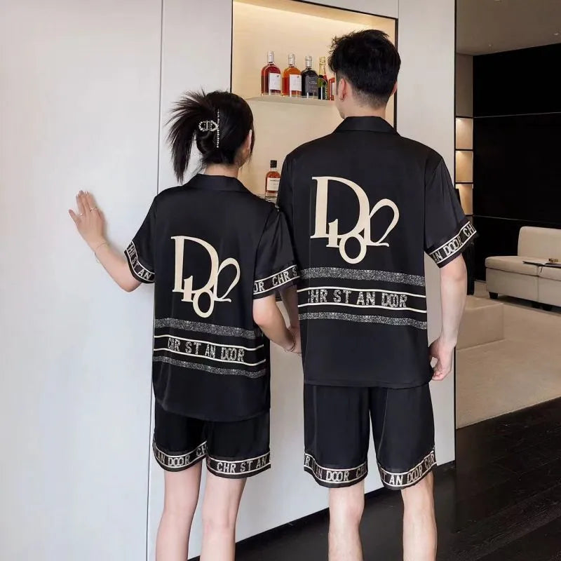 D Luxe Midnight Monogram Lounge Set