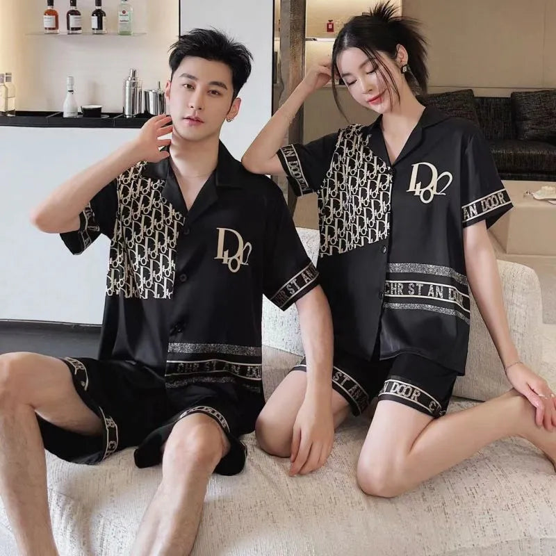 D Luxe Midnight Monogram Lounge Set