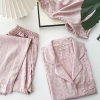 Blush Leopard Satin Lounge Set
