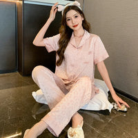 Blush Leopard Satin Lounge Set