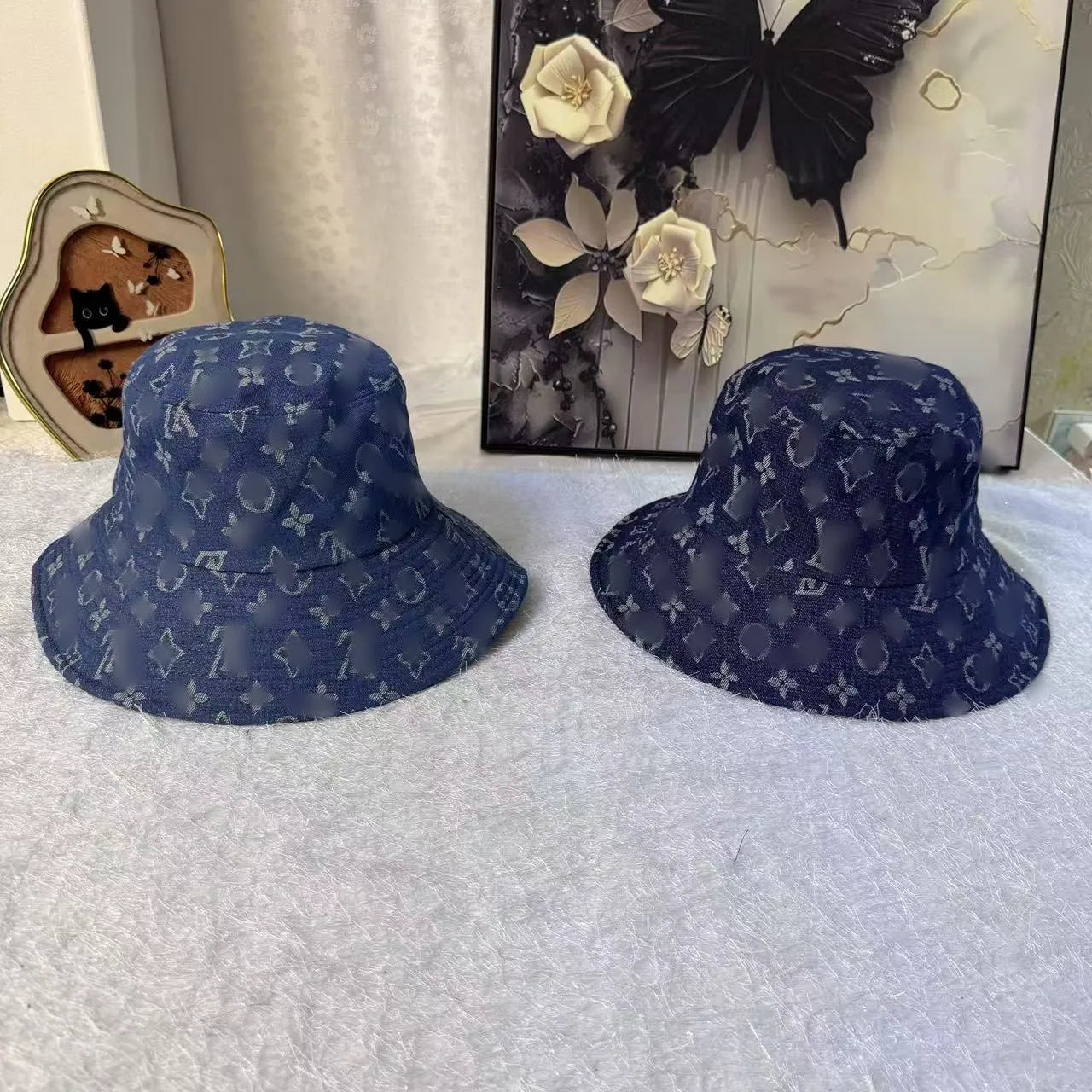 Monogram Luxe Azure Heritage Bucket Hat