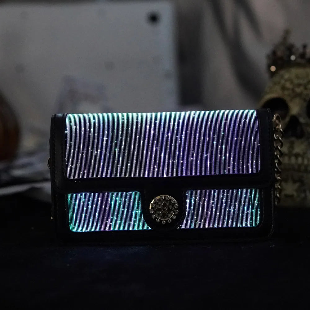Luminous Fiber Optic Chain Sling Bag