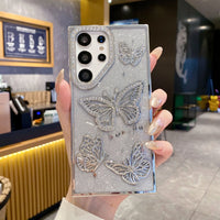 Sparkle Butterfly Charm Phone Case (For Samsung)