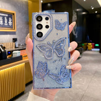 Sparkle Butterfly Charm Phone Case (For Samsung)