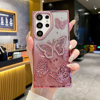 Sparkle Butterfly Charm Phone Case (For Samsung)