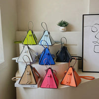 Geometric Pyramid Drawstring Mini Bag