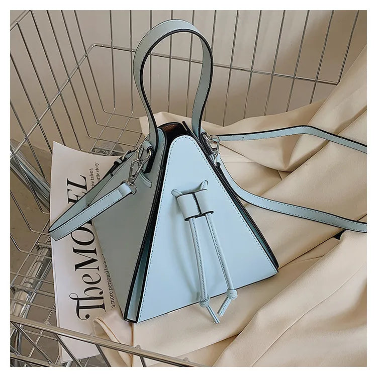 Geometric Pyramid Drawstring Mini Bag