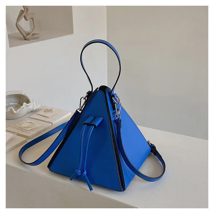 Geometric Pyramid Drawstring Mini Bag