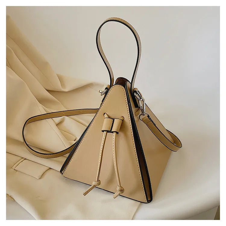 Geometric Pyramid Drawstring Mini Bag