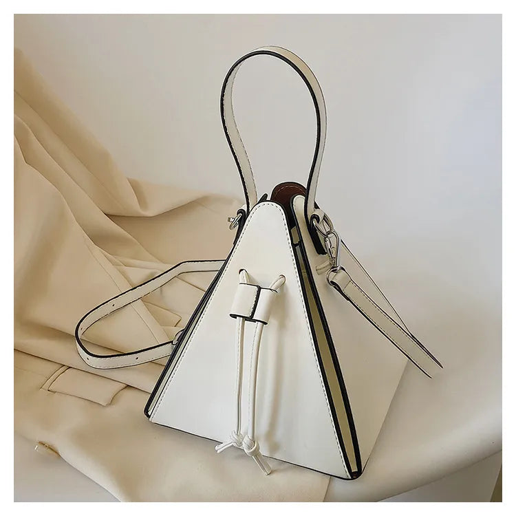 Geometric Pyramid Drawstring Mini Bag