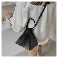 Geometric Pyramid Drawstring Mini Bag