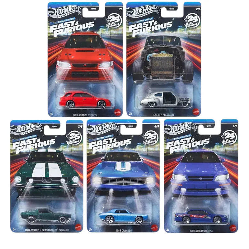 Hot Wheels Fast & Furious Silver Series Collection