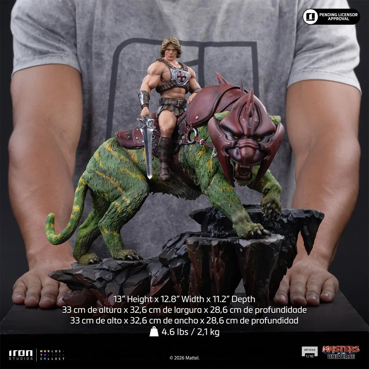 Iron Studios He-Man and the Fighting Cat Figure (22 cm)