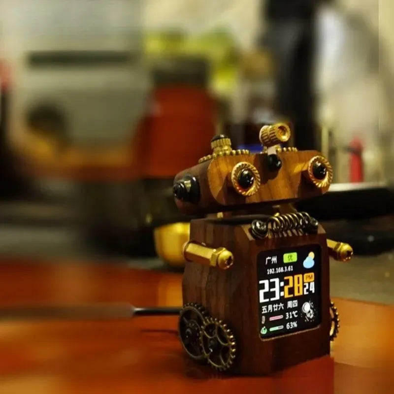 Timber Bot WiFi Desk Clock