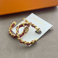 T-Luxe Woven Chain Hoop Earrings