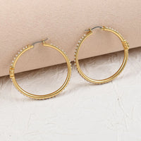 T-Luxe Gilded Pearl Hoop Earrings