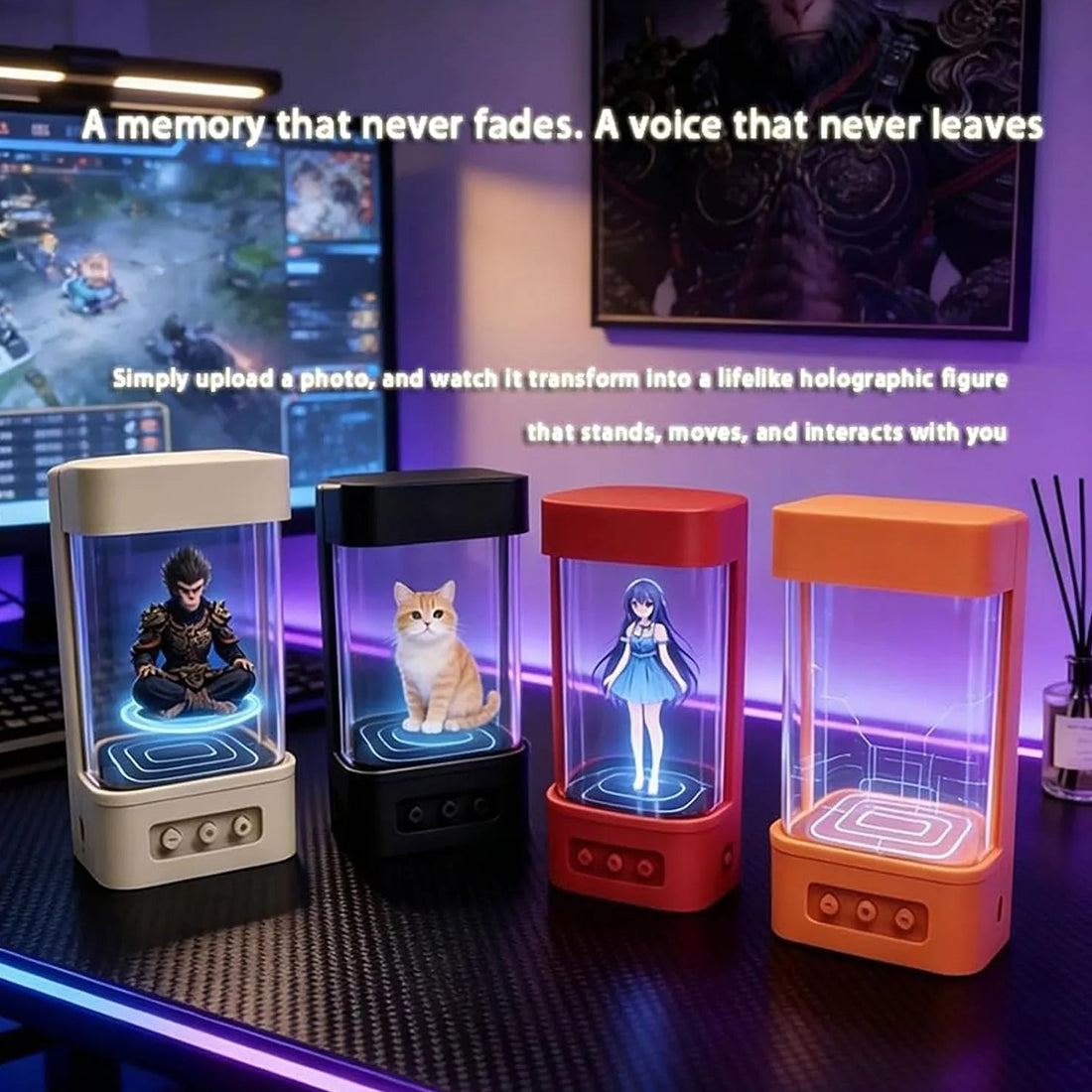 Memory Hologram AI Capsule Desk Figure