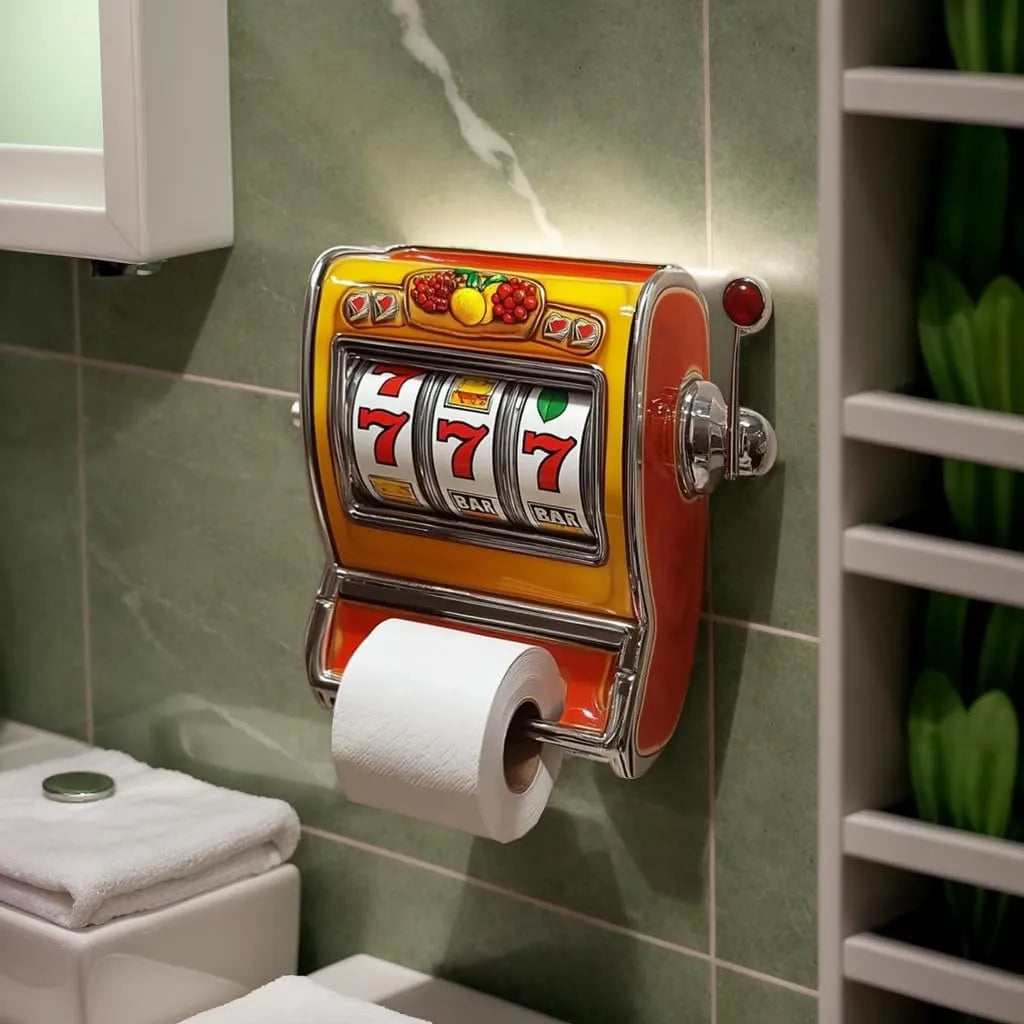 Retro Slot Machine Tissue Roll Holder