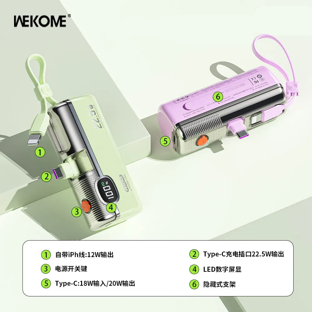 WEKOME WP-35 Linon Capsule Power Bank (5000 mAh)