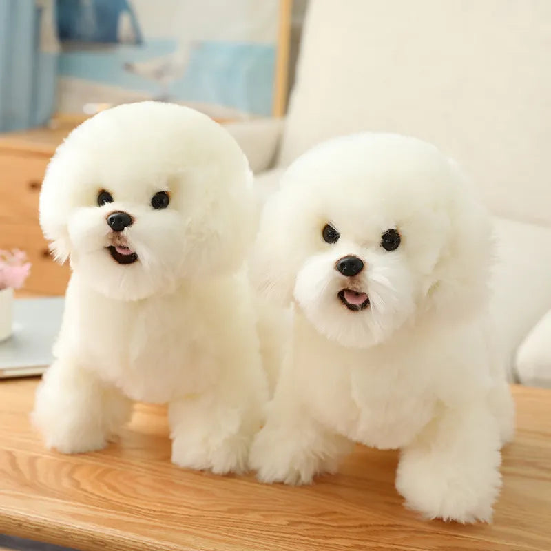 Lifelike Bichon Frise Puppy Plush Toy