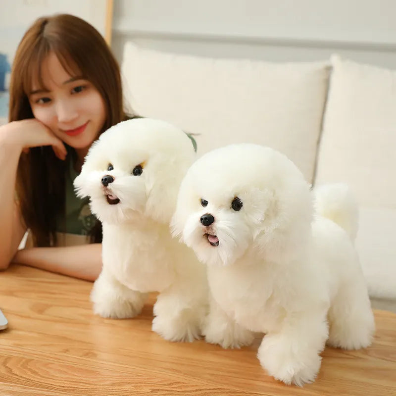 Lifelike Bichon Frise Puppy Plush Toy