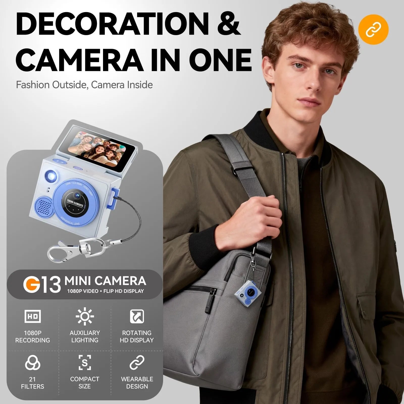 Pixel Snap Flip Mini Camera
