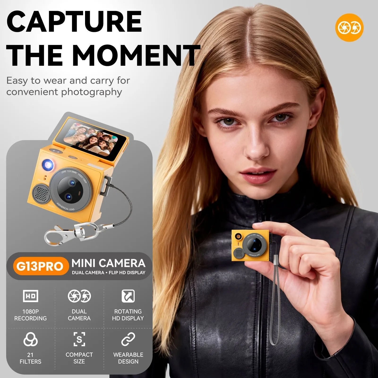 Pixel Snap Flip Mini Camera