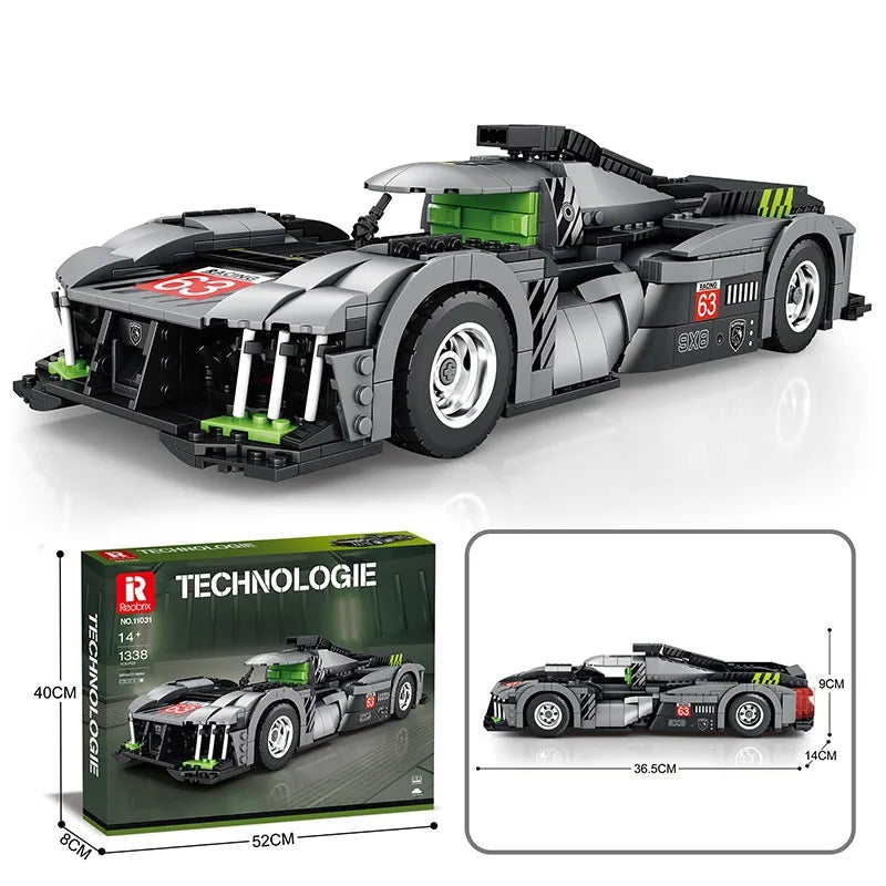 Reobrix 11031 Technologie 9X8 Le Mans Hypercar Building Set (1338 Pcs)