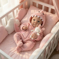 Lifelike Reborn Pink Dino Baby Doll (45 cm)