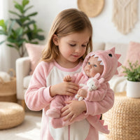 Lifelike Reborn Pink Dino Baby Doll (45 cm)