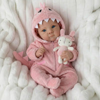 Lifelike Reborn Pink Dino Baby Doll (45 cm)