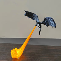 Epic Fire-Breathing Dragon LED Statue