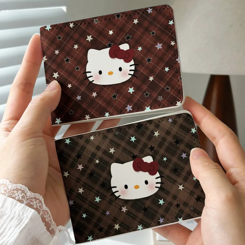 Sanrio Hello Kitty Plaid Star Print Card Holder