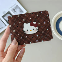Sanrio Hello Kitty Plaid Star Print Card Holder