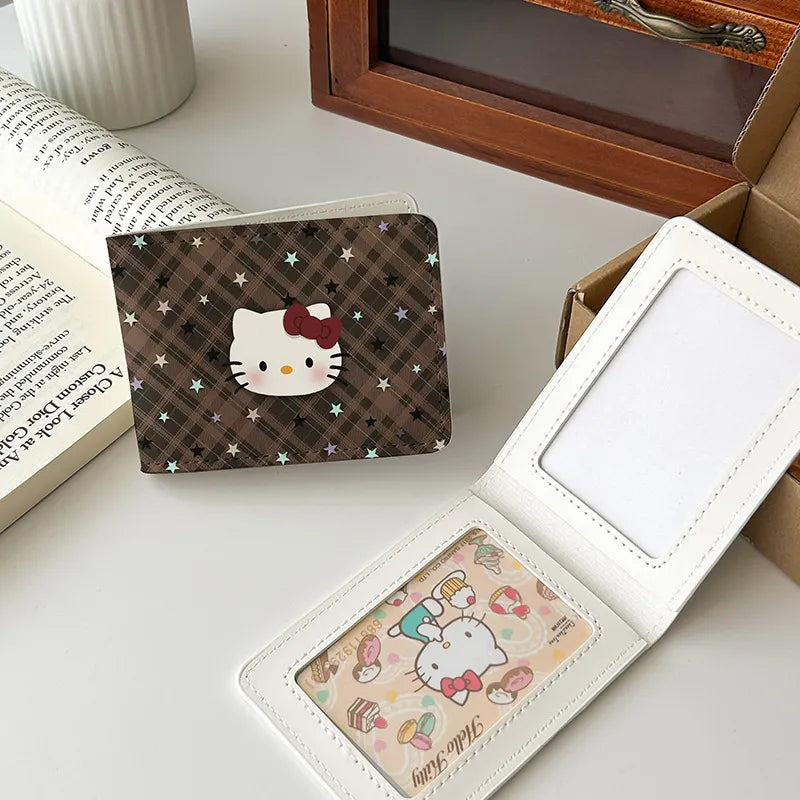 Sanrio Hello Kitty Plaid Star Print Card Holder