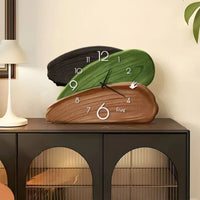 Layered Paint Stroke Wood Grain Desk Clock