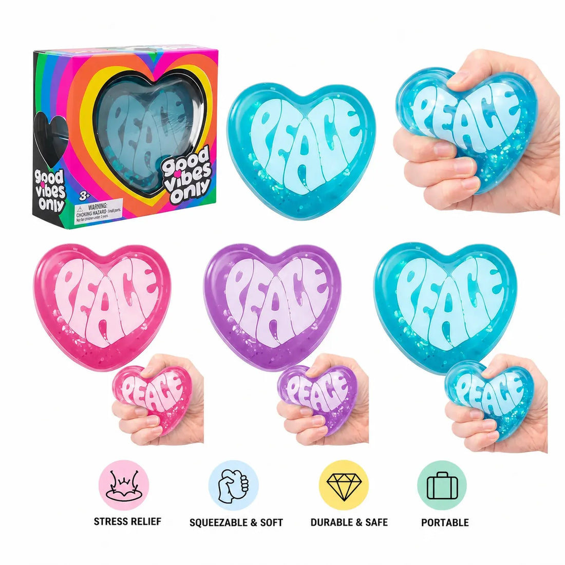 NeeDoh Good Vibes Only Squeeze Toy