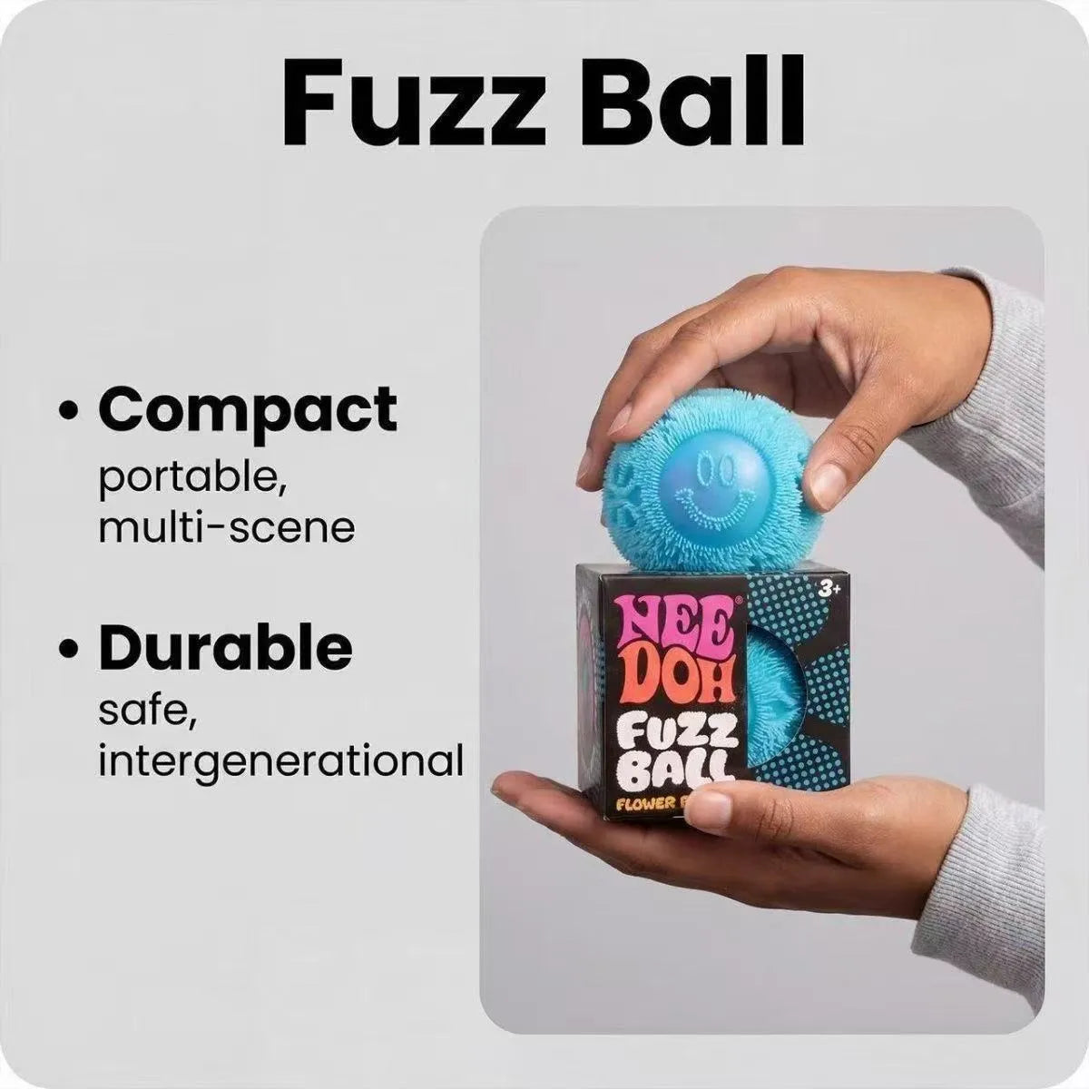 NeeDoh Fuzz Ball Wonder Waves Sensory Squeeze Toy