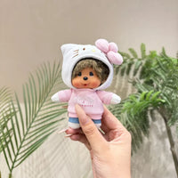 Hello Kitty x Monchhichi Plush Keychain Charm