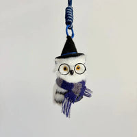 Handcrafted Wizard Owl Plush Bag Charm
