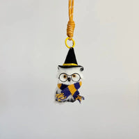Handcrafted Wizard Owl Plush Bag Charm