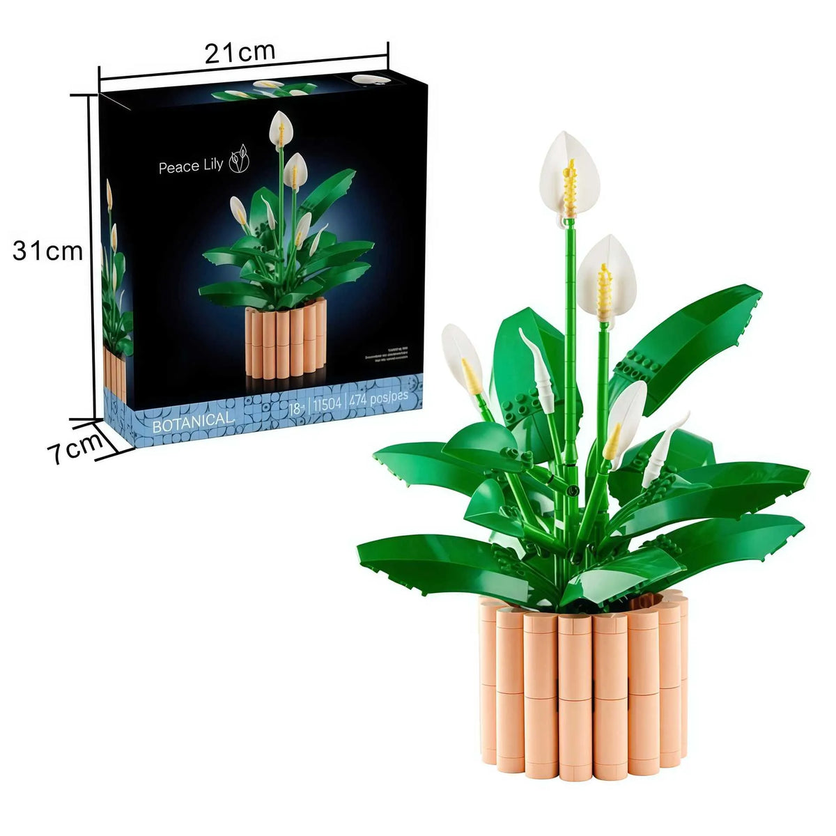Botanicals Collection 11504 Peace Lily Building Set (474 pcs)