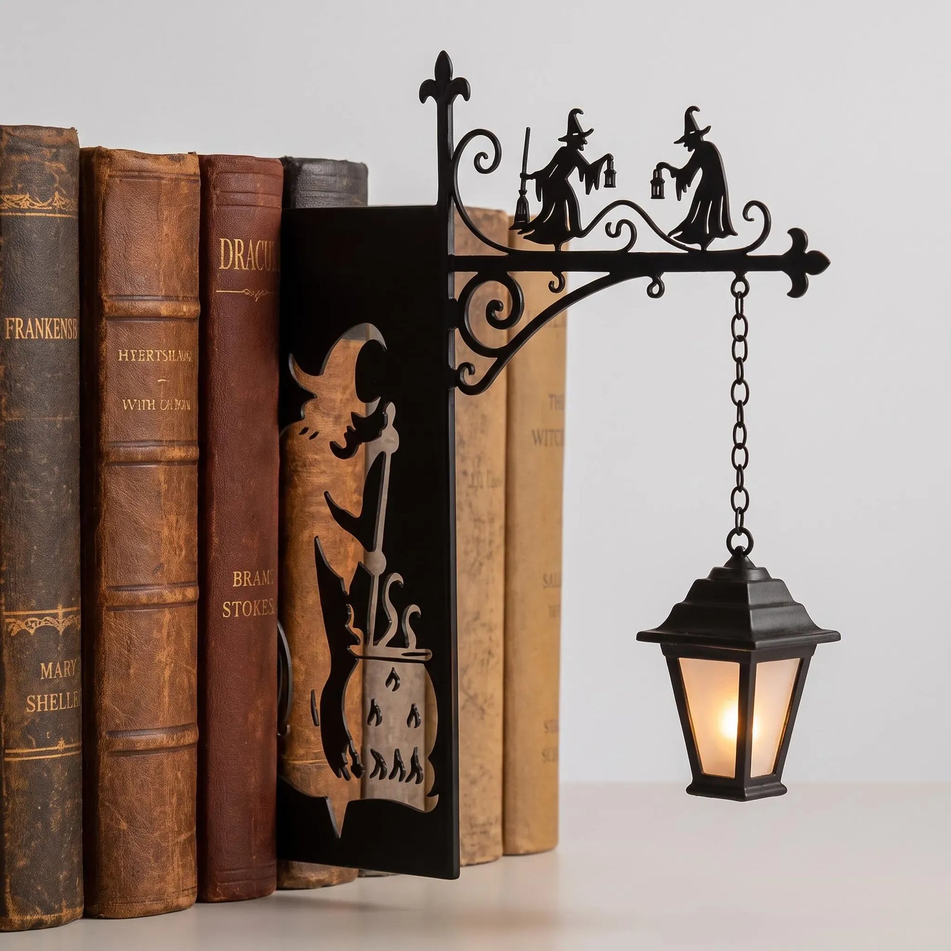 Gothic Bookshelf Lantern Shaped Light