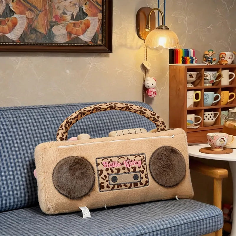 Hello Kitty Leopard Print Retro Plush Pillow