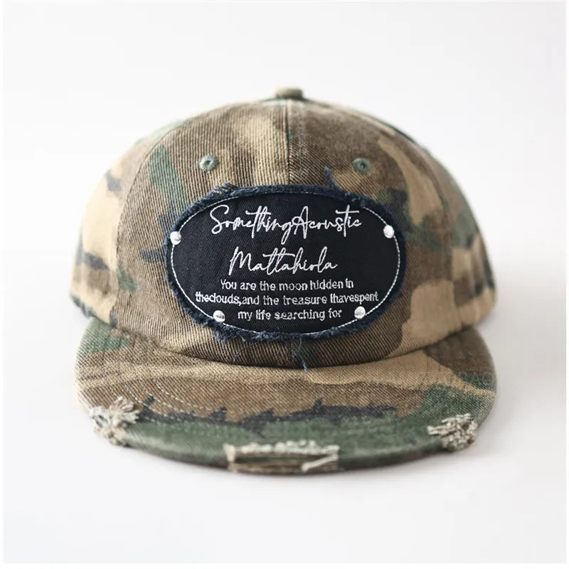 Something Acoustic Mattahila Distressed Snapback Cap