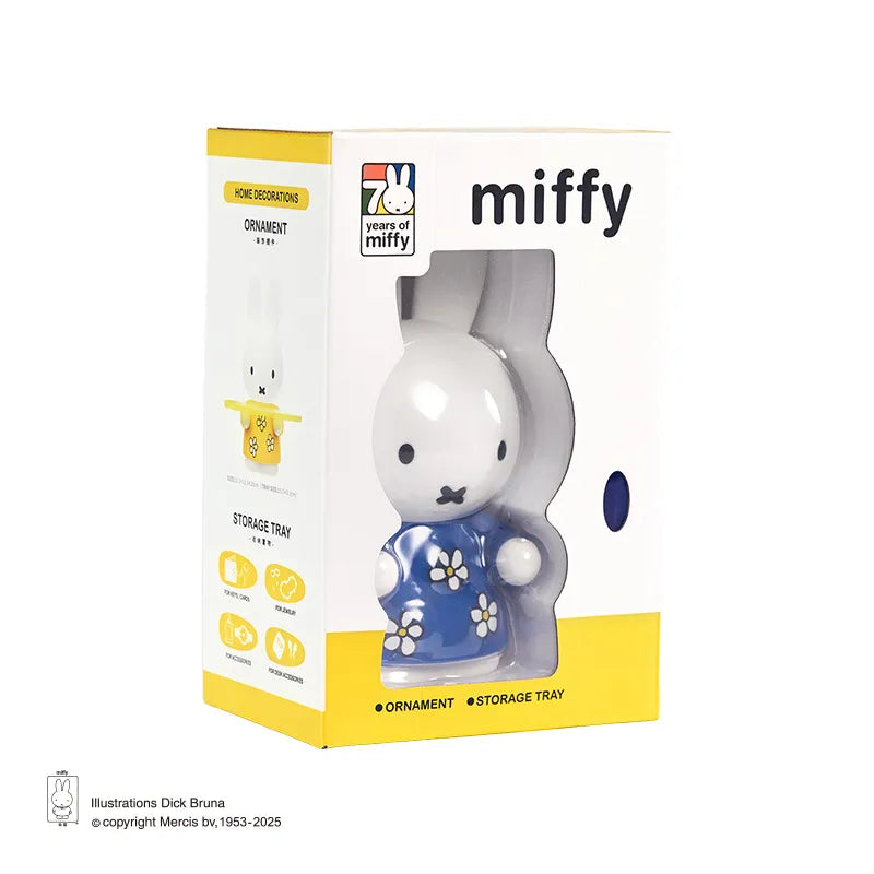 Miffy 70th Anniversary Floral Dress Storage Tray Figurine